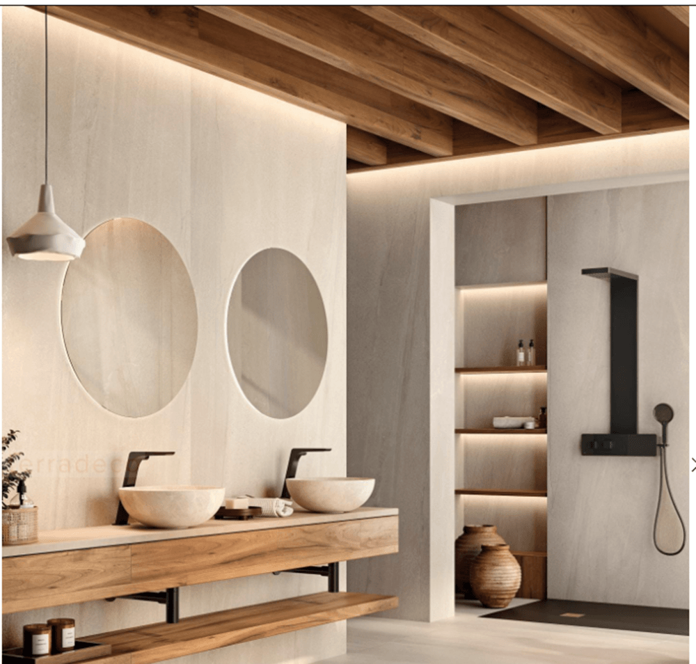 Trendy wnętrzarskie 2026 modna łazienka w 2026 Porcelanosa Aged Clay Nature